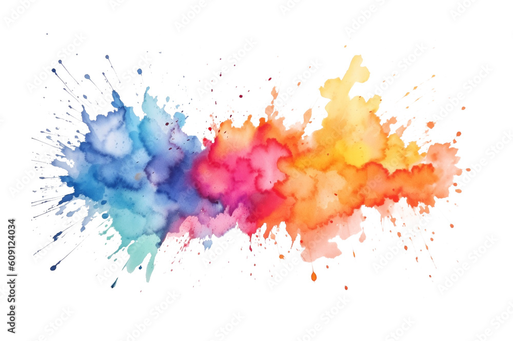 Abstract watercolor isolated transparency background.Generative AI Abstract watercolor isolated transparency background.Generative AI