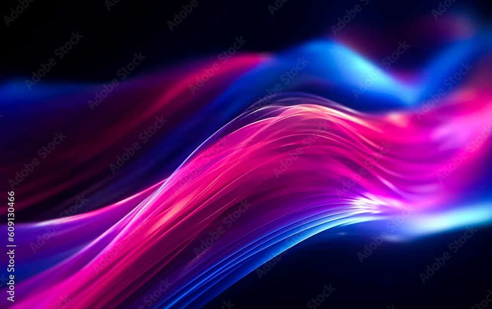 Synthwave style high-speed neon waves and bokeh lighting . Futuristic wallpaper, symbolizing data of information age transfer in a visually captivating design. Wallpaper, Illustrative Generative AI. Synthwave style high-speed neon waves and bokeh lighting . Futuristic wallpaper, symbolizing data of information age transfer in a visually captivating design. Wallpaper, Illustrative Generative AI.