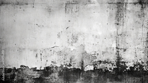 Abstract background of old white concrete wall with black texture. Generative AI