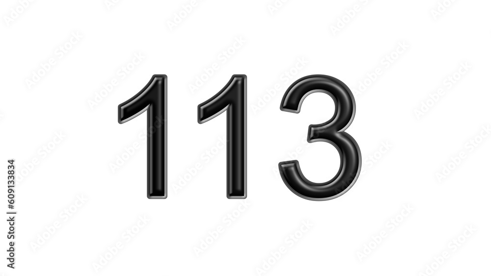 113 black lettering white background year number 113 black lettering white background year number