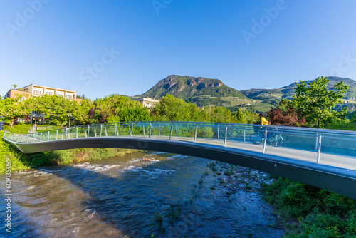 Fototapeta Naklejka Na Ścianę i Meble -  Talferbach River view in Bolzano City
