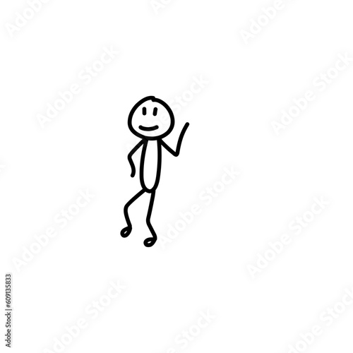 stickman Vector silhouette