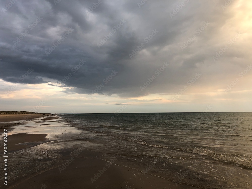 sunset over the sea