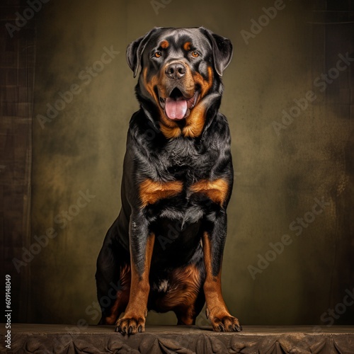Majestic Rottweiler Standing Tall and Proud