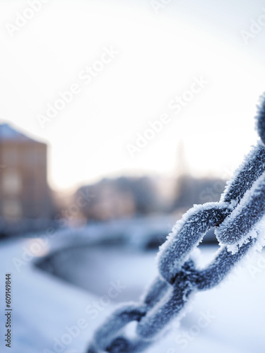 chain in snow