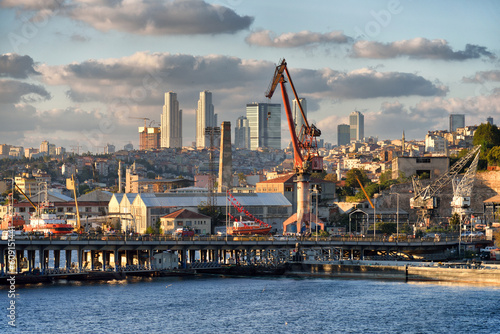 Photography Cityscape view of the port in Istanbul