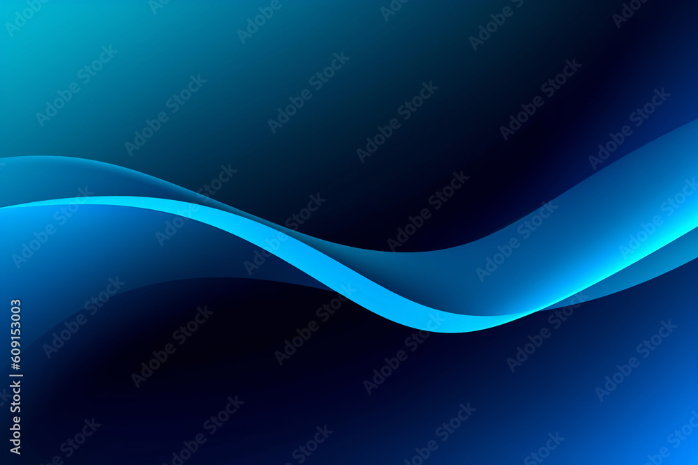 Blue Gradient Swoosh Abstract Background with Copy Space