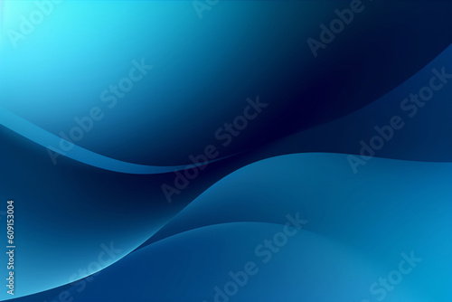 Blue Gradient Swoosh Abstract Background with Copy Space
