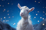 Cute animation style adorable goat character, Islamic design, Eid ul azha greetings created with generative ai