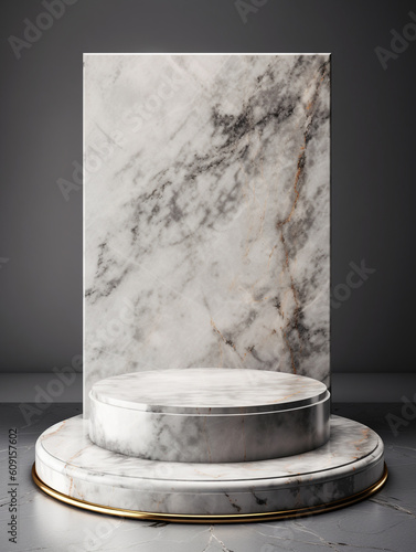 Round smooth marble and gol...