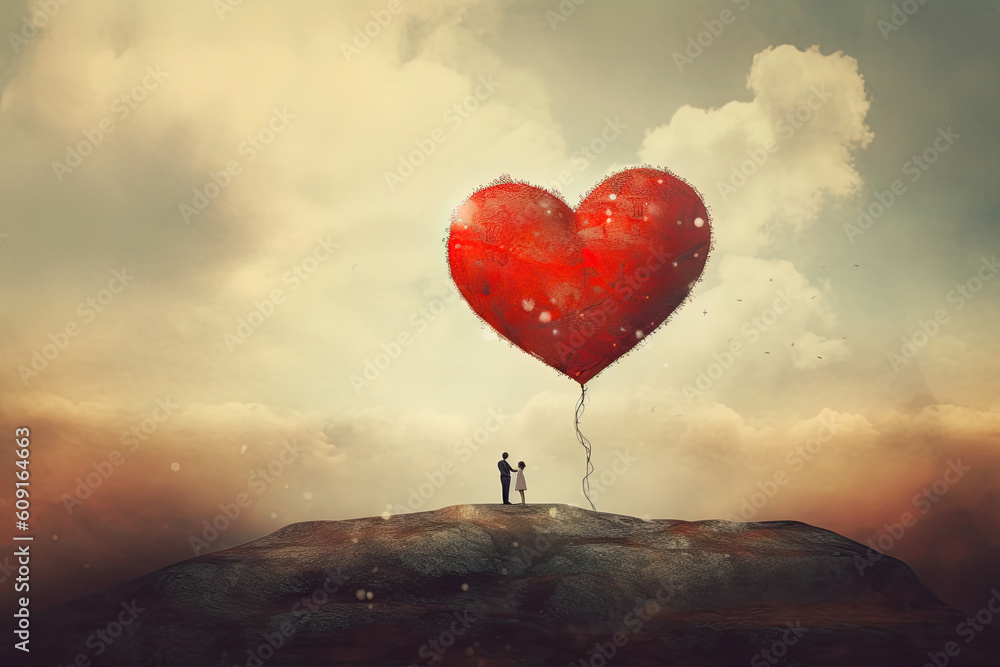 Fototapeta premium concept of love created with Generative AI technology