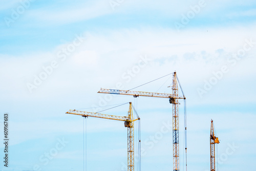 tower crane. construction of a high-rise building	