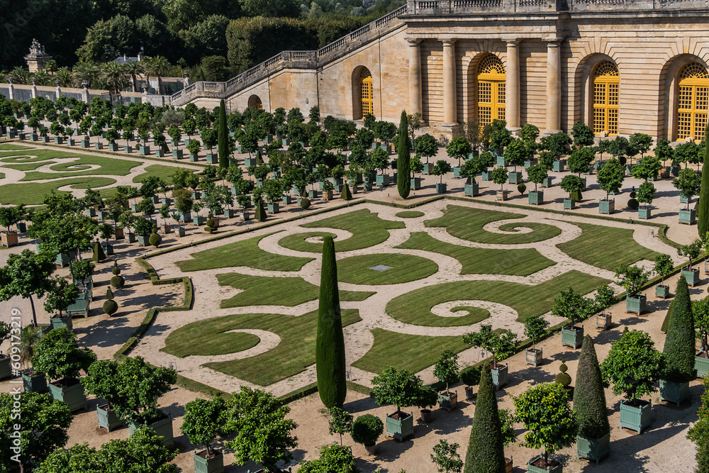 Picturesque Gardens in Versailles palace. VERSAILLES, FRANCE.