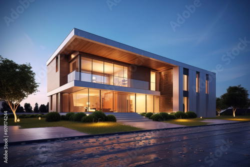 Wallpaper Mural Modern & contemporary exterior home design 3d architecture Torontodigital.ca