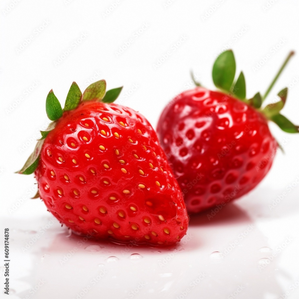 strawberries on white background strawberries on white background