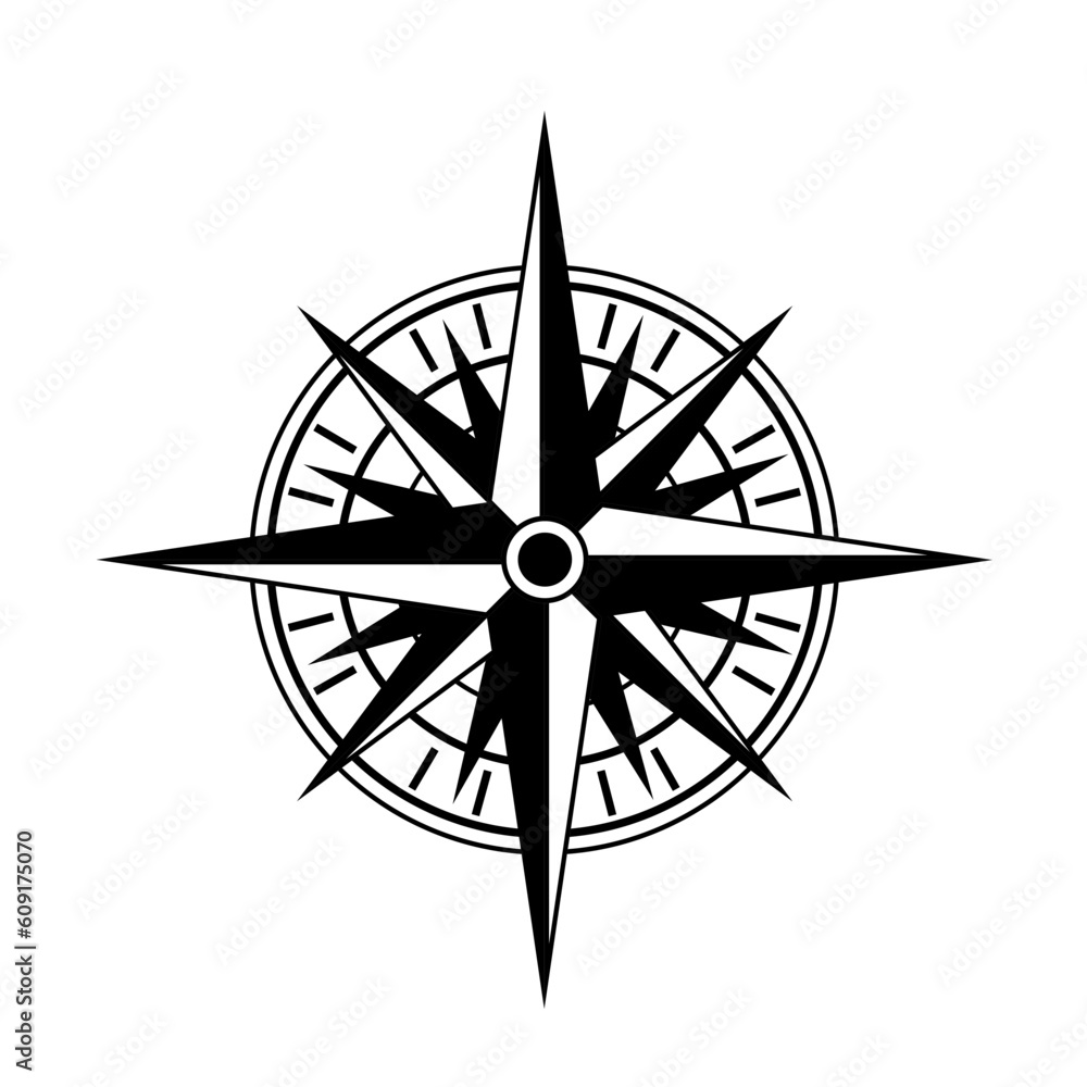 Wind rose, directions of the world, map compass icon Wind rose, directions of the world, map compass icon