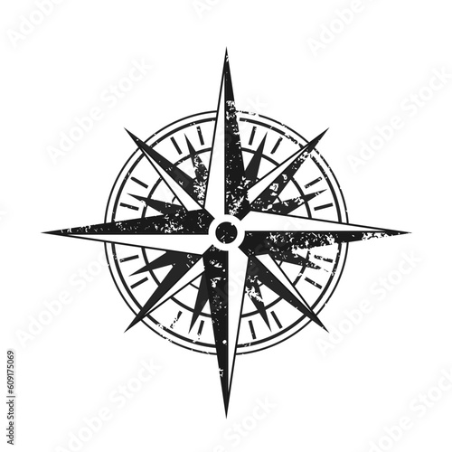 Wind rose, directions of the world, map compass icon