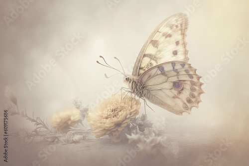 Butterfly Garden Inspirational wallpaper with copyspace © Zina Seletskaya
