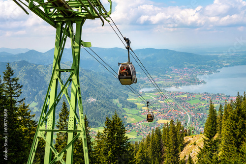 Wallbergbahn cable car near Tegernsee lake in Bavaria, Germany photo