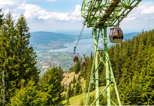 Wallbergbahn cable car near Tegernsee lake in Bavaria, Germany