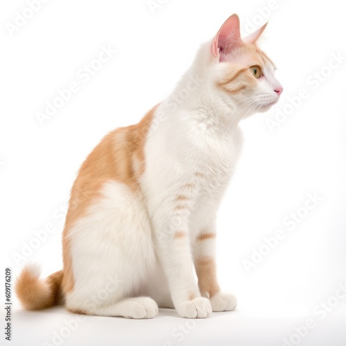 Minuet cat cat isolated on white background. Generative AI photo