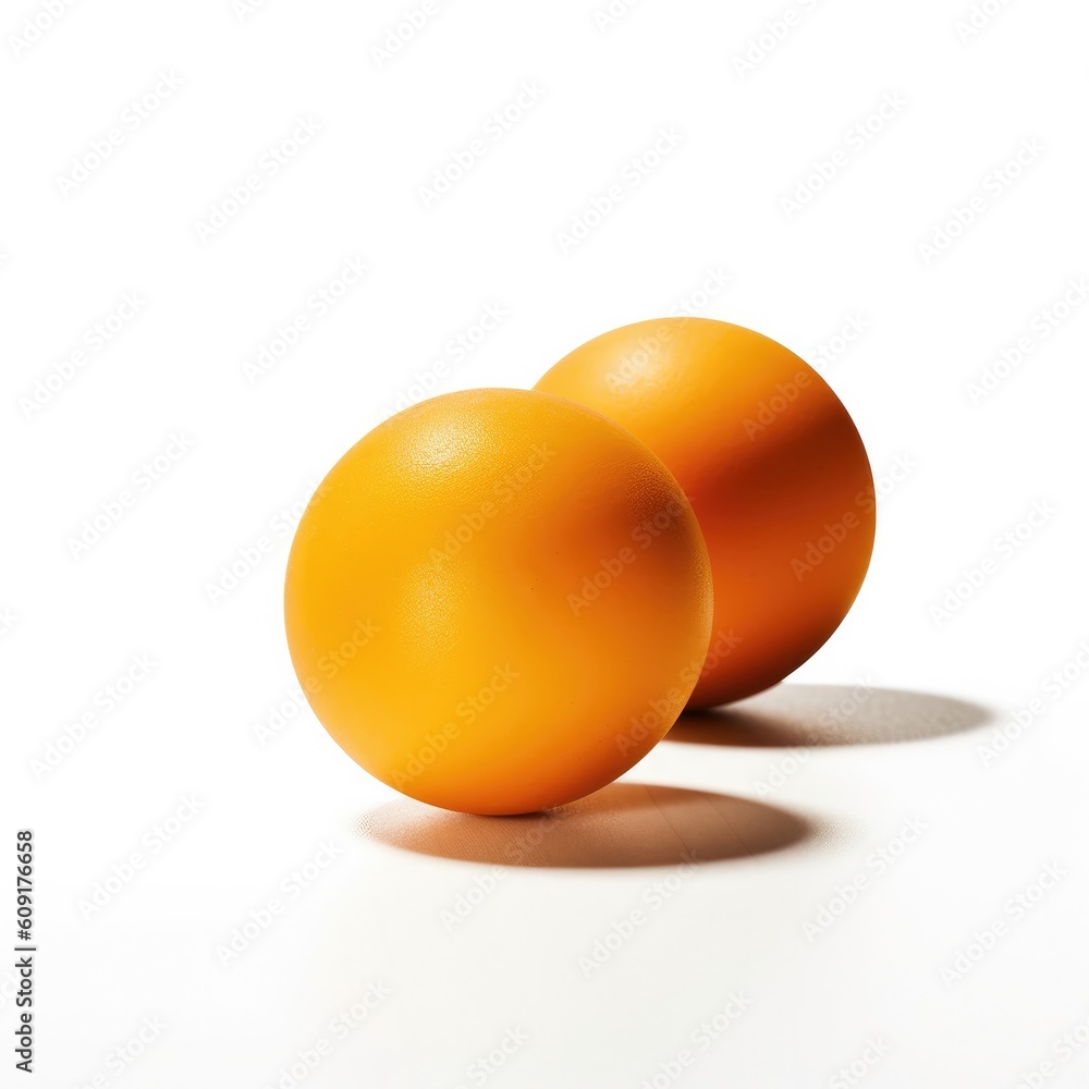 Table tennis ball Ping pong isolated on white background. Generative AI Table tennis ball Ping pong isolated on white background. Generative AI