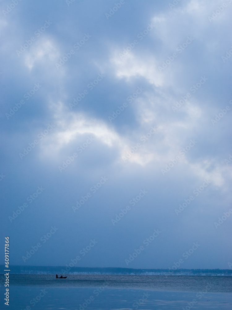 Fototapeta premium Fiching in winter. Baltic sea