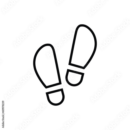 footstep icon, footstep symbol, vector