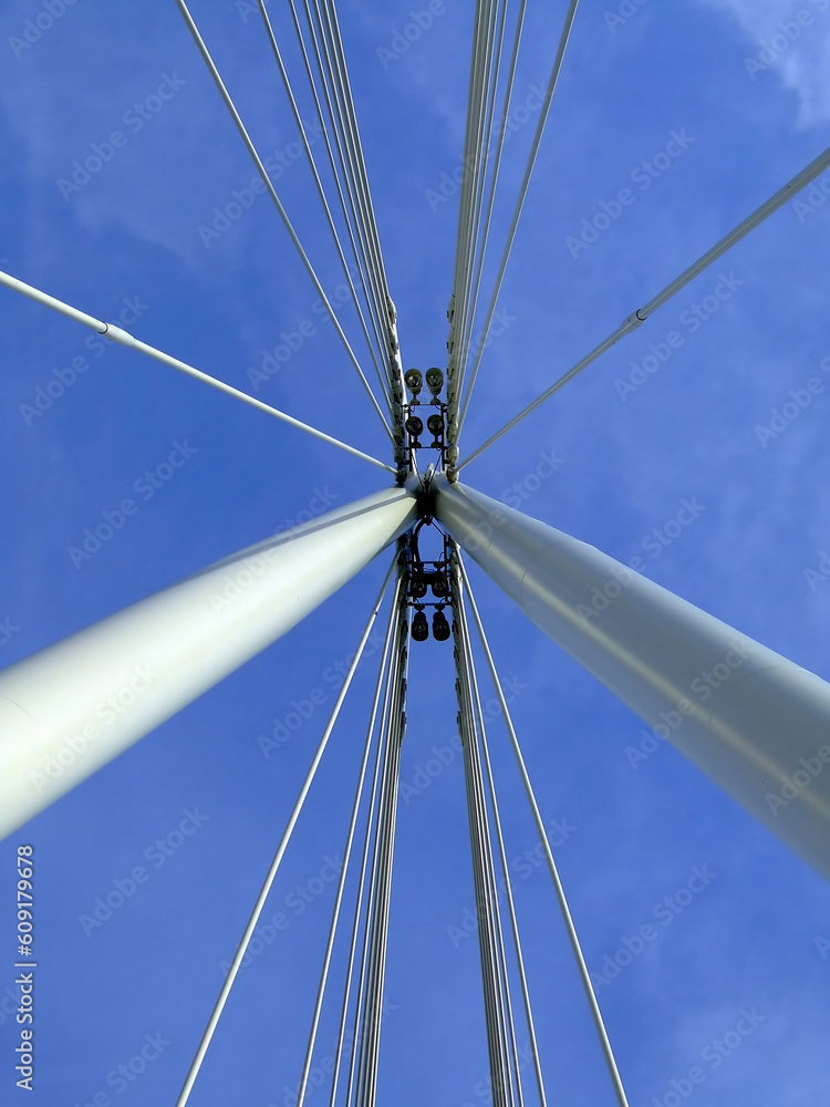 Look from down side to the magnificent bridge architectural structure Look from down side to the magnificent bridge architectural structure