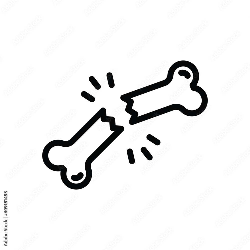 Fracture Thin line icon - Medical Health - EDITABLE STROKE - EPS Vector Fracture Thin line icon - Medical Health - EDITABLE STROKE - EPS Vector