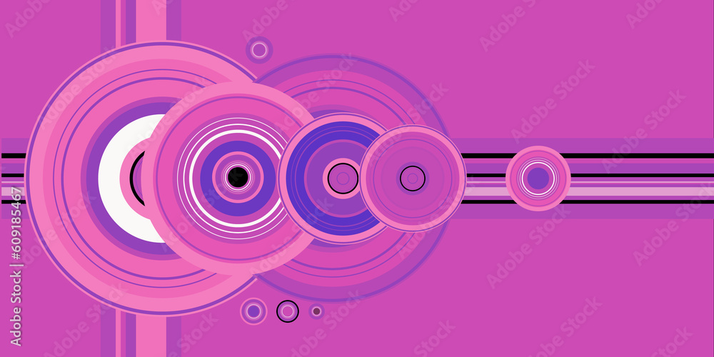 A vector pink crop circle vector design