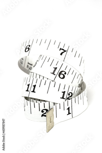 centimeter roll on white background, isolated
