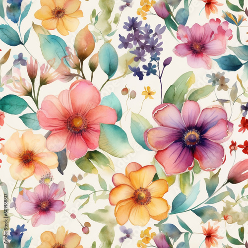 Watercolor Flower Background