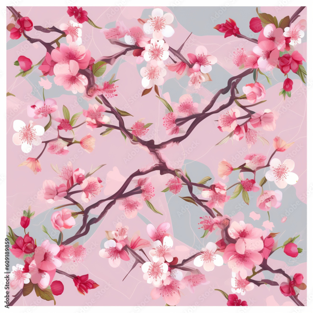 Japanese Cherry Blossom Pattern Japanese Cherry Blossom Pattern