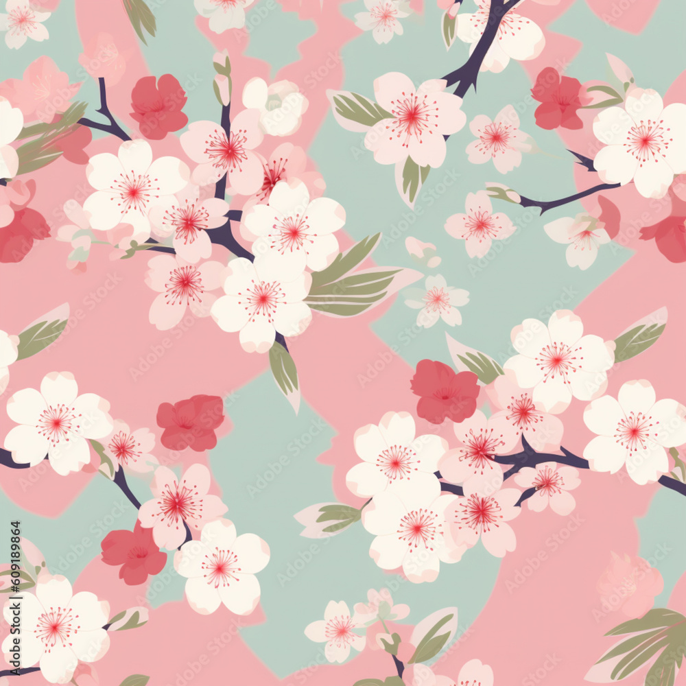 Japanese Cherry Blossom Pattern Japanese Cherry Blossom Pattern