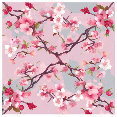 Japanese Cherry Blossom Pattern