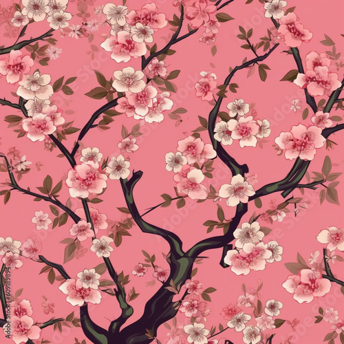 Japanese Cherry Blossom Pattern