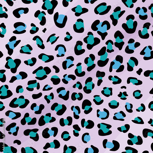 Leopard - zwierzęcy wzór. Futro leoparda. Plamki i kropki na skórze zwierzęcia. Dziki kot. Wektorowy wzór.