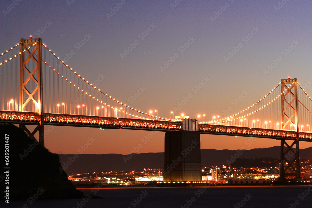 Nite time, Bay Bridge in San Francisco, CA