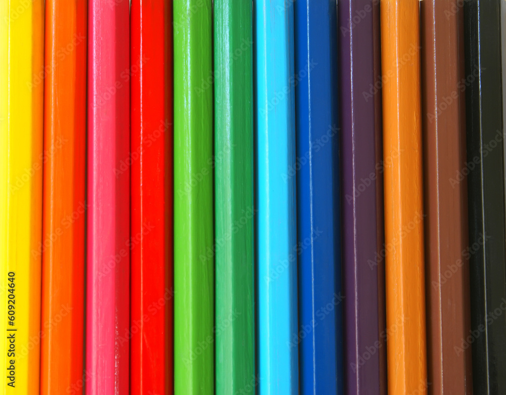 Wooden colour pencils close-up background. Wooden colour pencils close-up background.