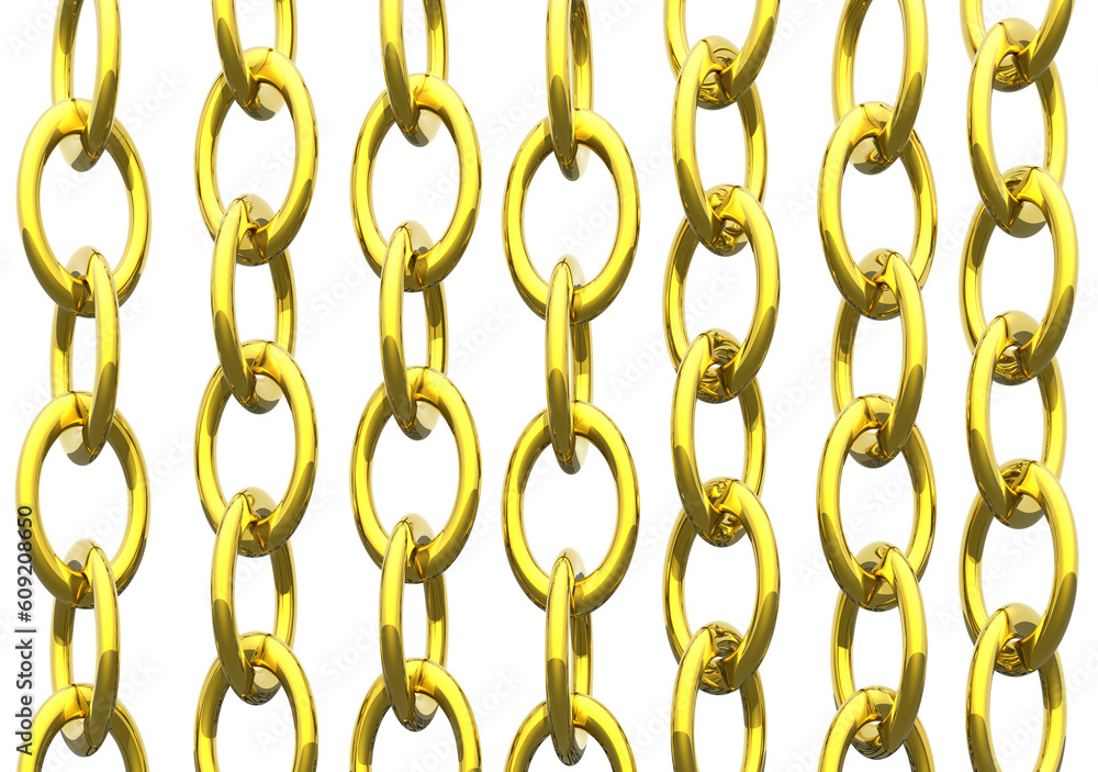 gold chains on white background gold chains on white background
