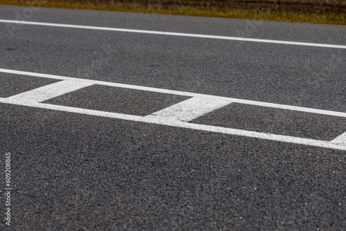 Details of an asphalt highway