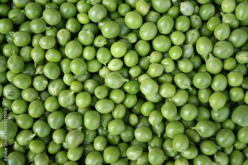 background of fresh green peas.