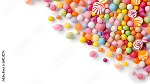 Sweet Candy on the White Background Created with Generative AI Technology © Lani Rhanonjena