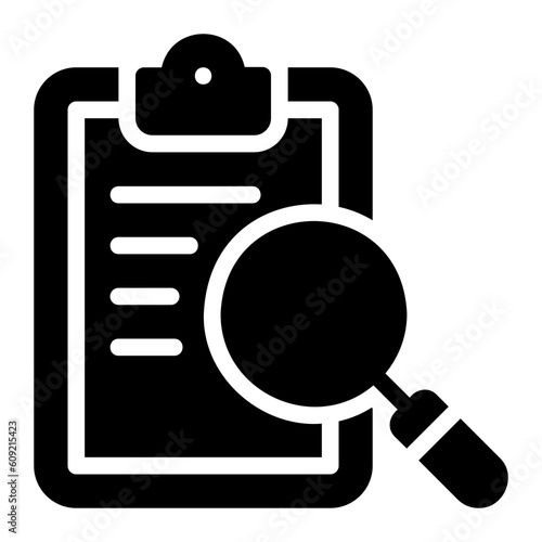 audit glyph icon