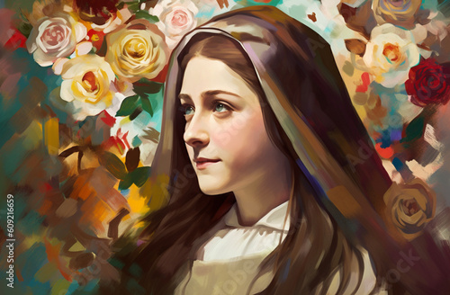 St. Therese of Lisieux Illustration