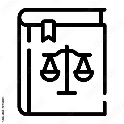 law book line icon