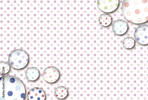 綺麗なガラス玉と可愛い水玉の模様