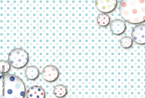 綺麗なガラス玉と可愛い水玉の模様