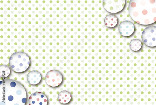 綺麗なガラス玉と可愛い水玉の模様